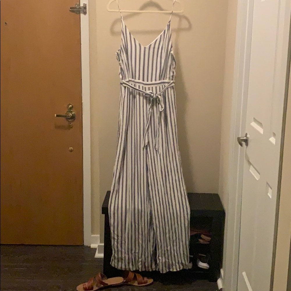 American eagle Wide leg striped jumpsuit